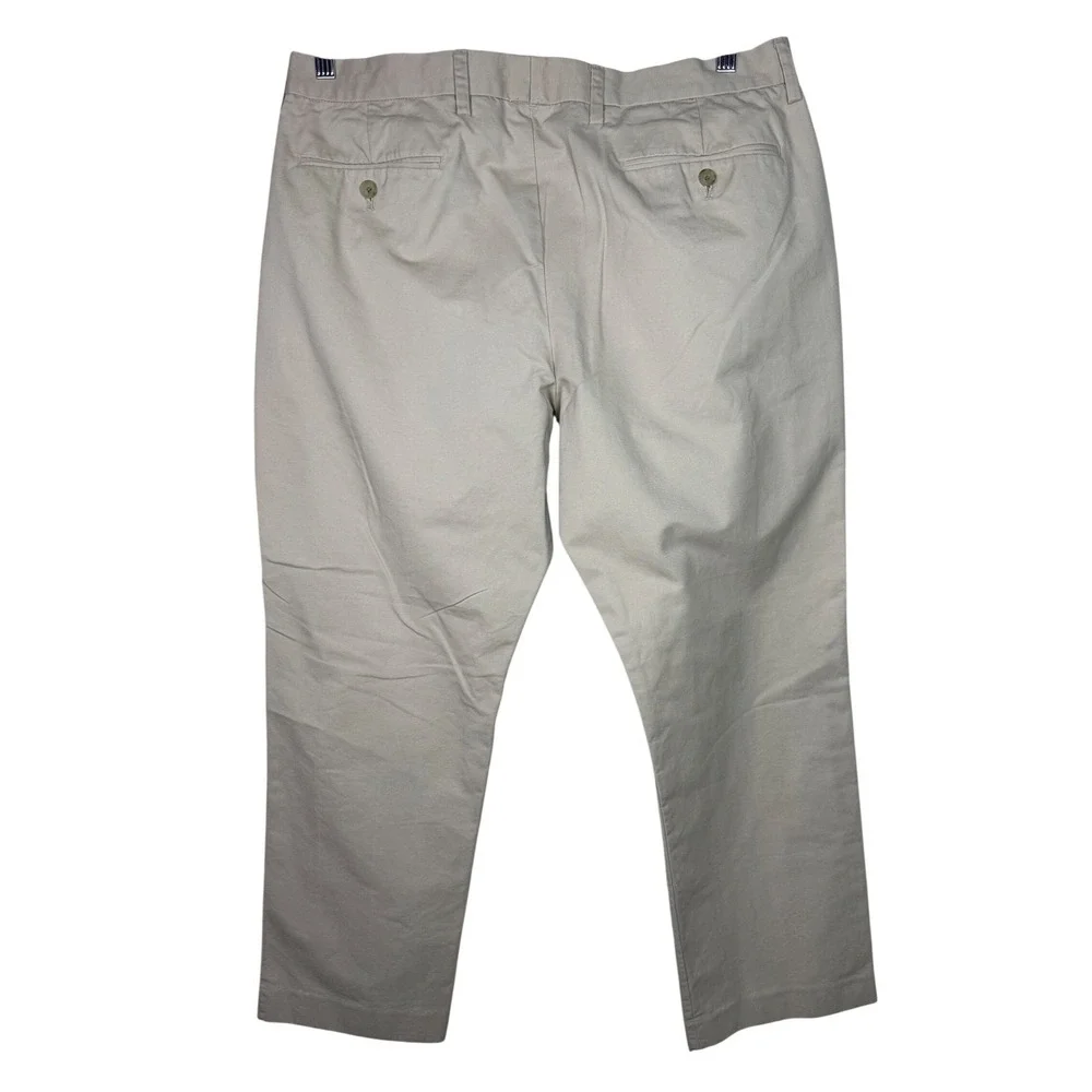 J. Crew Bedford Pant Mens 36x27 Khaki Tan Cotton Twill Straight Chino